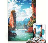 Puzzle da 1000 pezzi per adulti con l'isola di James Bond, gioco per famiglie, rilassante e stimolante per le coppie 38x26cm