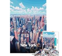 Puzzle da 1000 pezzi per adulti con lo skyline di New York ideale per rilassarsi imparare giocare fare arte un regalo perfetto per le vacanze a casa o per passare il tempo (dimensioni 50x75cm)
