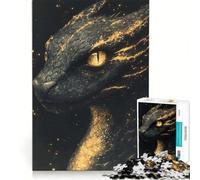 Puzzle da 1000 pezzi per adulti con l'occhio del drago dorato, giochi educativi, decorazioni per la casa, collezione d'artista, belle arti 38x26cm