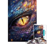 Puzzle da 1000 pezzi per adulti con l'occhio del drago galattico ideale per adolescenti con schema di assemblaggio attività interattive genitore-figlio regalo di compleanno 38x26cm