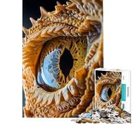 Puzzle da 1000 pezzi per adulti con l'occhio del drago rompicapo ravvicinato giocattolo avvincente per coltivare la pazienza regalo divertente per donne (dimensioni 38x52cm)