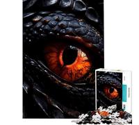 Puzzle da 1000 pezzi per adulti con l'occhio del drago rosso sfida per l'intelligenza gioco avvincente impossibile decorazione da parete ottimo regalo (dimensioni 75x50cm)