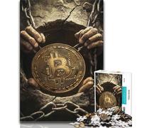 Puzzle da 1000 pezzi per adulti con logo Bitcoin 1000 pezzi ideale come regalo per tutta la famiglia dai 14 anni in su (26x38cm)