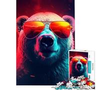 Puzzle da 1000 pezzi per adulti con l'orso polare della California gioco impossibile gioco educativo sfida giocattolo divertente regalo migliora la memoria (dimensioni 50x75cm)
