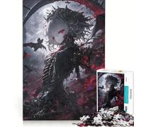 Puzzle da 1000 pezzi per adulti con luna bianca e ragazza gotica gioco divertente allena la mente e la mano ideale come regalo per tutta la famiglia 38x26cm
