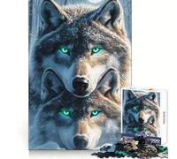 Puzzle da 1000 pezzi per adulti con lupa e cucciolo, esercizio mentale, evasione rilassante, ideale come regalo (50x75cm)