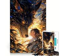 Puzzle da 1000 pezzi per adulti con lupo e bambina,gioco di logica e allenamento mentale,incastro perfetto,attività per rafforzare il legame tra persone care (38x52cm)