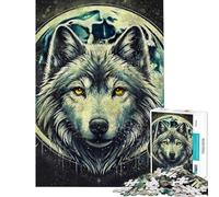 Puzzle da 1000 pezzi per adulti con lupo luna e un'estetica scura ideale per adolescenti Gioco rilassante regalo di compleanno per amici e familiari (dimensioni 38x26cm)