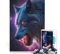 Puzzle da 1000 pezzi per adulti con lupo lupo mannaro e paesaggio gioco divertente stimolante da completare per rafforzare l'amore tra le coppie 38x52cm