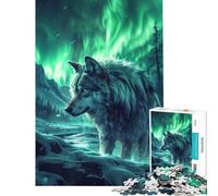 Puzzle da 1000 pezzi per adulti con lupo nella natura nordica ideale come regalo di compleanno o di Natale Gioco educativo per maggiori di 14 anni 50x75cm