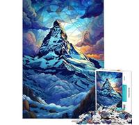 Puzzle da 1000 pezzi per adulti con maestosa vetta innevata difficile e stimolante ideale come regalo o per decorare la casa un giocattolo educativo per ragazzi dai 14 anni in su (38x52cm)