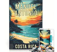 Puzzle da 1000 pezzi per adulti con Manuel Antonio in Costa Rica, gioco impossibile, interazione genitore-figlio, lista dei desideri con Babbo Natale 38x26cm