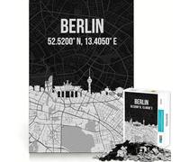 Puzzle da 1000 pezzi per adulti con mappa dello skyline di Berlino,bordo perfetto,gioco cognitivo,regalo,gioco di ozio,attività per compleanno (38x26cm)