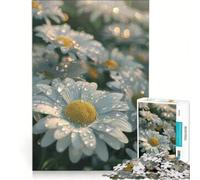 Puzzle da 1000 pezzi per adulti con margherite in stile vintage, gioco pratico, attività divertente da fare a casa, ideale come regalo per tutta la famiglia 38x26cm
