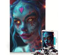 Puzzle da 1000 pezzi per adulti con maschera cibernetica, gioco interattivo, decorazione da parete, adatto per la decorazione della scrivania 38x26cm