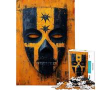 Puzzle da 1000 pezzi per adulti con maschera di guerriero antico puzzle per ragazzi giocattolo decorativo da parete regalo perfetto per gli appassionati di videogiochi (dimensioni 38x26cm)
