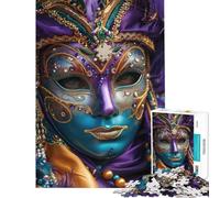 Puzzle da 1000 pezzi per adulti con maschera veneziana decorata per il Carnevale ideale come regalo Un gioco educativo divertente e stimolante per la mente adatto a partire dai 14 anni (38x52cm)