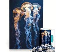 Puzzle da 1000 pezzi per adulti con meduse danzanti del Mar Nero, gioco per famiglie, assemblaggio di figure, compleanno e Natale 38x26cm