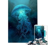 Puzzle da 1000 pezzi per adulti con meduse nel profondo mare blu Sfida per l'intelligenza e la capacità di stimolare la mente Gioco avvincente attività divertenti per tutta la famiglia di Babbo Natale
