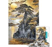 Puzzle da 1000 pezzi per adulti con monastero in cima alla montagna giocattolo antistress per adulti ideale per rilassarsi a casa per ammazzare il tempo e per allenare la mente (dimensioni 38x26cm)