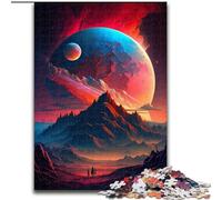 Puzzle da 1000 pezzi per adulti con montagne colorate dei pianeti, realizzato in legno, perfetto come decorazione fai da te o regalo di compleanno 50x75cm per compleanni, feste e occasioni speciali