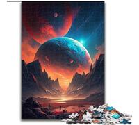 Puzzle da 1000 pezzi per adulti con montagne e pianeti colorati,in legno,ideale per il divertimento in famiglia,il relax e come regalo di Natale,50x75cm per adolescenti,perfetto regalo di Natale