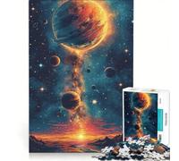 Puzzle da 1000 pezzi per adulti con montagne e pianeti giocattolo decorativo da parete gioco di velocità manuale adatto per decorare la scrivania 50x75cm