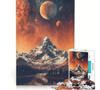 Puzzle da 1000 pezzi per adulti con montagne e pianeti giocattolo fai da te ideale per passare il tempo durante le vacanze a casa compleanni e altre occasioni 38x52cm