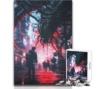 Puzzle da 1000 pezzi per adulti con mostri inquietanti, gioco di apprendimento strategico, significativo per qualsiasi evento, dimensioni 38x26cm