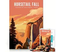 Puzzle da 1000 pezzi per adulti con motivo a coda di cavallo e decorazioni floreali,gioco di abilità mentale,gioco rilassante,decorazione natalizia (38x52cm)