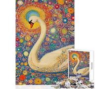Puzzle da 1000 pezzi per adulti con motivo a mosaico di cigni vivaci ideale come regalo o gioco per tutta la famiglia Migliora la memoria è un giocattolo educativo e antistress (38x52cm)