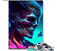 Puzzle da 1000 pezzi per adulti con motivo a teschio fantasy in legno, regalo perfetto per genitori, amanti e amici - età 14+ 50x75cm per compleanno, vacanze, Natale e Halloween