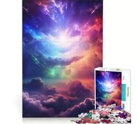 Puzzle da 1000 pezzi per adulti con motivo arcobaleno e fulmine giocattolo fai-da-te migliora la memoria compleanno e Natale 38x52cm