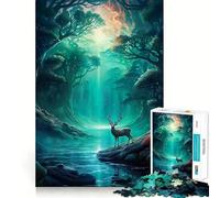 Puzzle da 1000 pezzi per adulti con motivo Aurora Boreale e Montagne,dai bordi netti Gioco cognitivo divertente,ideale per il gioco lento e per le festività Regalo perfetto per il tempo libero 38x26cm