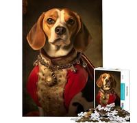 Puzzle da 1000 pezzi per adulti con motivo Beagle barocco sfida per l'intelligenza gioco avvincente impossibile da realizzare decorazione da parete ottimo regalo (dimensioni 38x52cm)