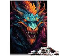 Puzzle da 1000 pezzi per adulti con motivo drago. Aiuta il cervello ad allenare i giocattoli avvincenti per promuovere la pazienza, 50 x 70 cm