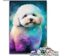Puzzle da 1000 pezzi per adulti con motivo fantasy Bichon Frise, impegnativo gioco educativo e divertente per interni, ideale per l'arredamento della casa (dimensioni 50x75cm)