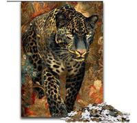 Puzzle da 1000 pezzi per adulti con motivo floreale e leopardo, 50x75cm, regalo perfetto per genitori, amanti e amici - età 14+
