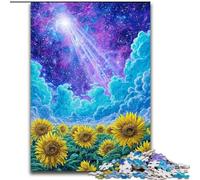 Puzzle da 1000 pezzi per adulti con motivo "Girasole fantasy", puzzle impegnativi da 26x38cm, ideali per divertimento in famiglia, relax e regali per le feste