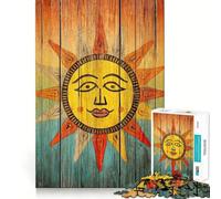 Puzzle da 1000 pezzi per adulti con motivo sole azteco,decorazione con taglio preciso,gioco divertente per il tempo libero,regalo di compleanno,hobby (38x26cm)