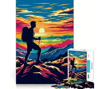 Puzzle da 1000 pezzi per adulti con motivo tramonto,ideale per passeggiate ed escursioni Gioco di concentrazione,taglio di precisione,bordi lisci Divertente sfida per ingannare il tempo (38x26cm)