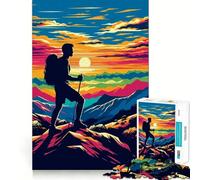 Puzzle da 1000 pezzi per adulti con motivo tramonto,ideale per passeggiate ed escursioni Gioco di concentrazione,taglio di precisione,bordi lisci Divertente sfida per ingannare il tempo (50x75cm)