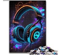 Puzzle da 1000 pezzi per adulti con musica dal vivo e neon Realizzato in cartone, per adolescenti e famiglie, perfetto regalo di Natale 1000 pezzi(26x38cm)