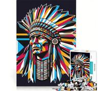 Puzzle da 1000 pezzi per adulti con nativi americani 50x75cm gioco educativo difficile e stimolante ideale come regalo 50x75cm
