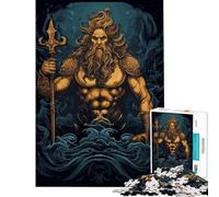 Puzzle da 1000 pezzi per adulti con Nettuno e Poseidone gioco rilassante decorazione perfetta e interazione genitore-figlio (dimensioni 38x52cm)