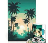 Puzzle da 1000 pezzi per adulti con oasi di palme gioco impossibile antistress compleanno e Natale 38x26cm