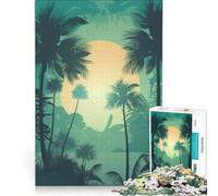 Puzzle da 1000 pezzi per adulti con oasi di palme gioco impossibile antistress compleanno e Natale 50x75cm