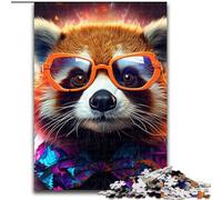 Puzzle da 1000 pezzi per adulti con occhiali al neon e panda, puzzle impegnativi, dimensioni 50x75cm, regalo per uomini e donne, per tutti i giorni e per occasioni speciali.