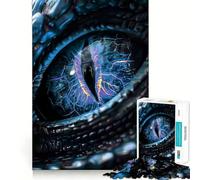 Puzzle da 1000 pezzi per adulti con occhio di drago blu,bordo netto,decorazione,gioco per allenare la mente,divertimento rilassante,decorazione artistica natalizia 38x26cm