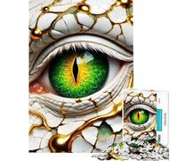 Puzzle da 1000 pezzi per adulti con occhio verde e dettagli dorati Sfida educativa un'opera d'arte e un giocattolo antistress per ragazzi dai 14 anni in su (50x75cm)